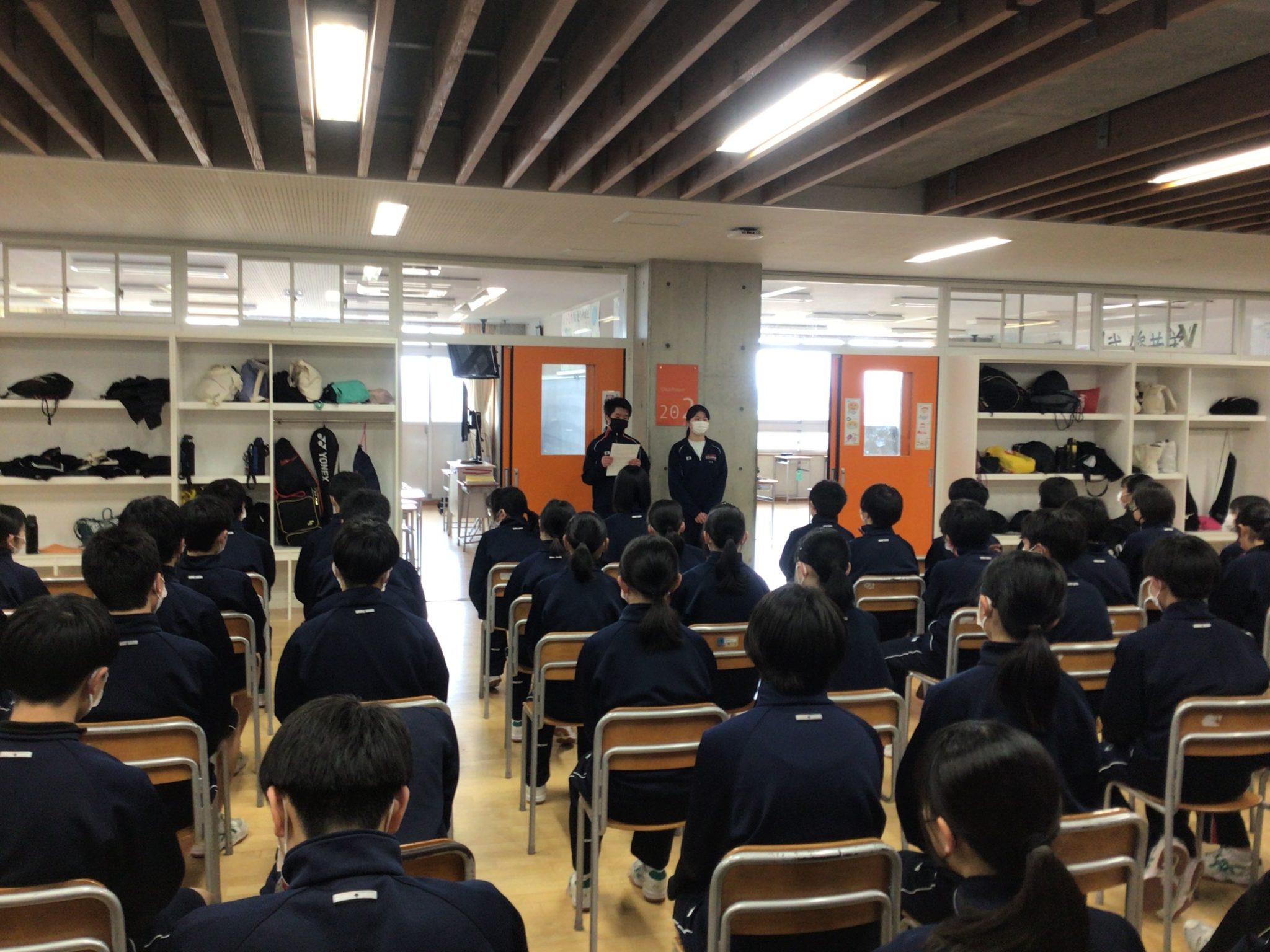 2学年 学年集会 魚津市立西部中学校